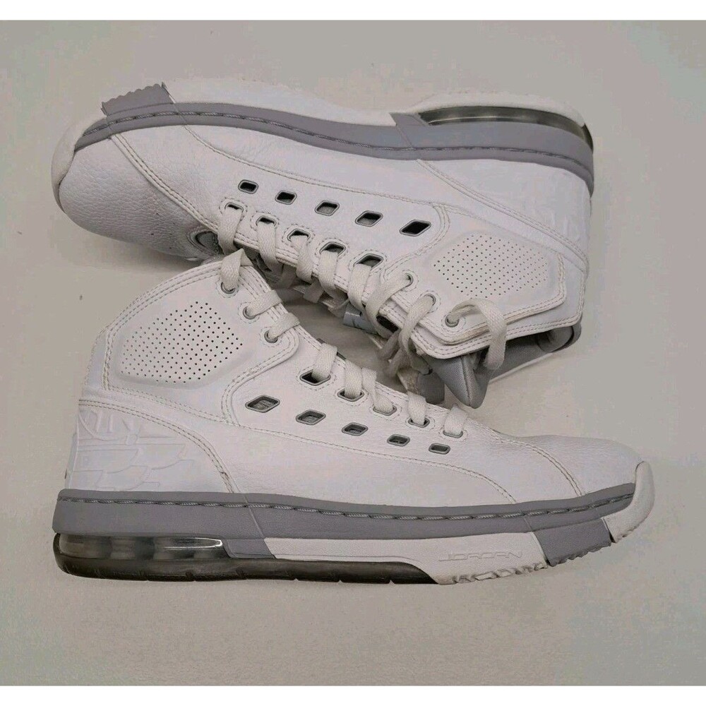 Jordan Ol' School 'White Metallic Silver' Size 10 317223-114 Preowned - Picture 2 of 8